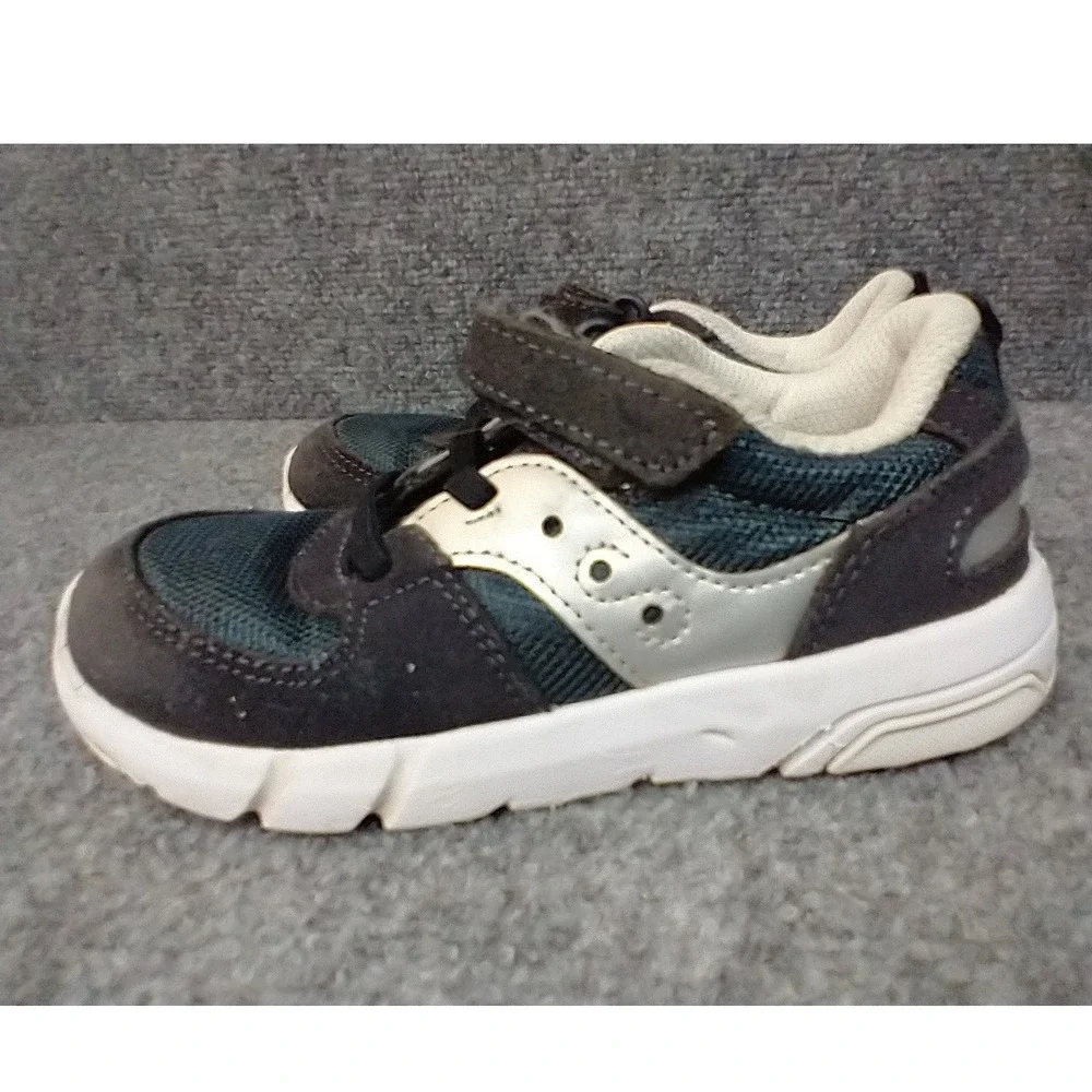 Saucony Jazz Lite 2.0 Kids Sneakers Charcoal Grey Silver‎ SL265117 Size 11M